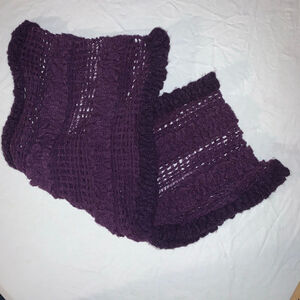 Purple Knit infinity Scarf